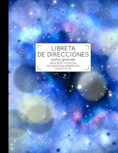 Libreta de direcciones extra grande: para 800 contactos con pestañas alfabéticas 21,6x27,9 cm (Spanish Edition)